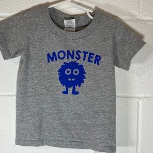 Gildan Boys Gray Monster T-shirt